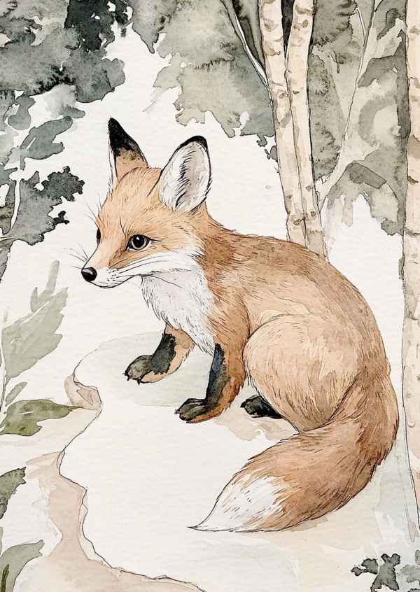 A6 Handmade Notebook - Fox