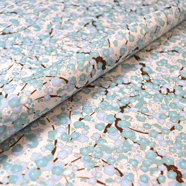 Chiyogami Paper Blue Cherry Blossom