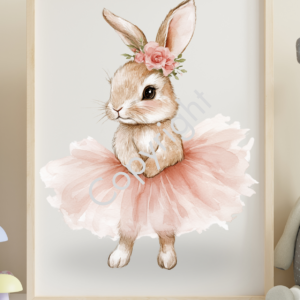 Bunny Ballerina Print
