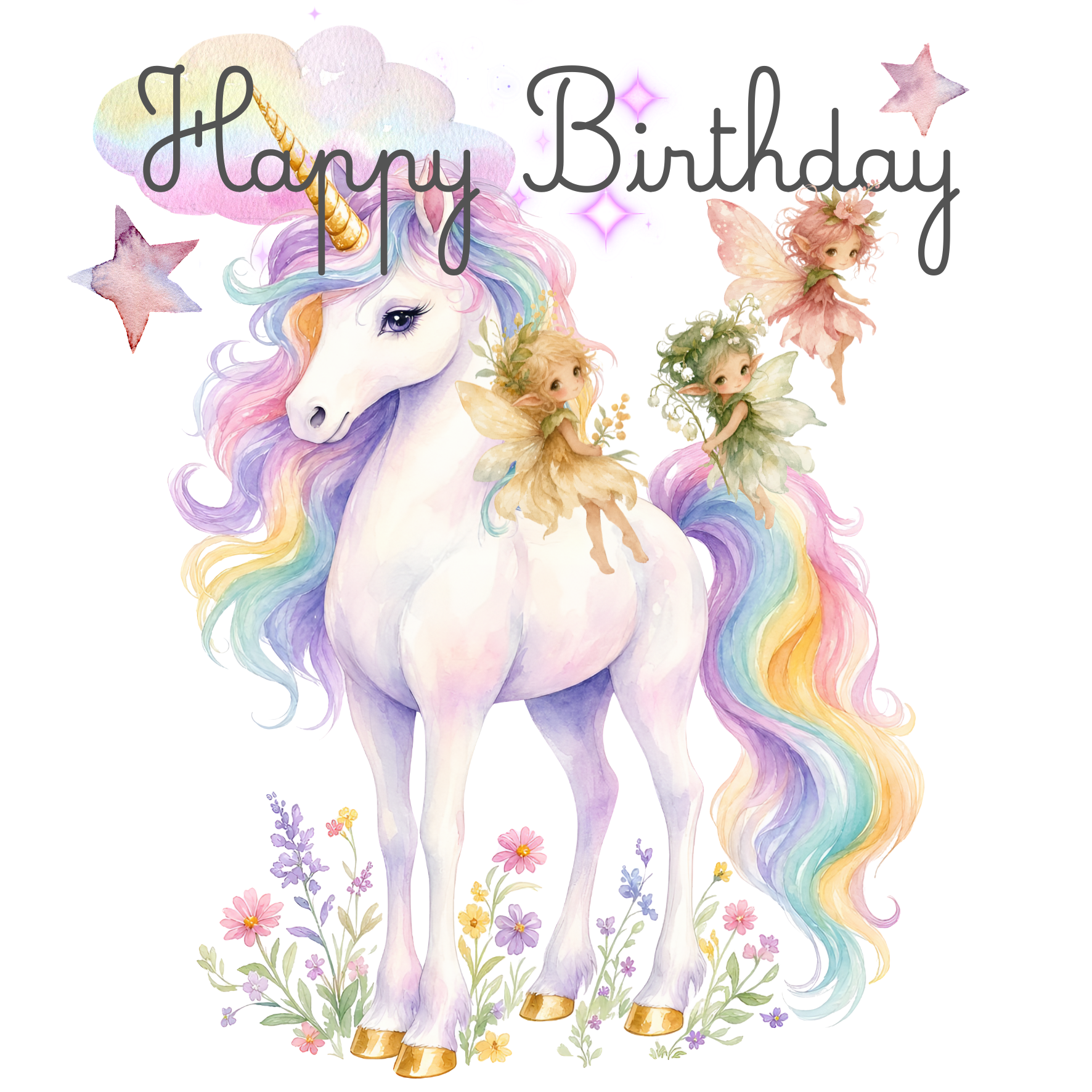 Unicorn and Fairies Print - Image 3